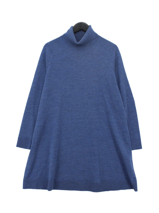 COS Women's Midi Dress M Blue 100% Wool