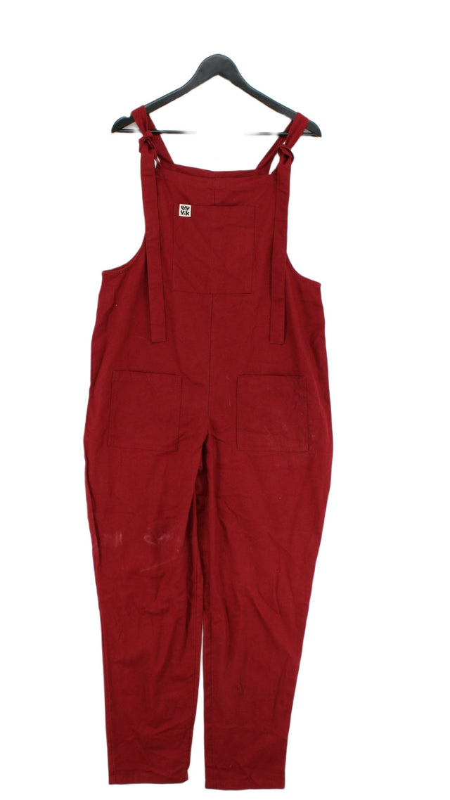 Lucy & Yak Women's Jumpsuit UK 14 Red 100% Cotton