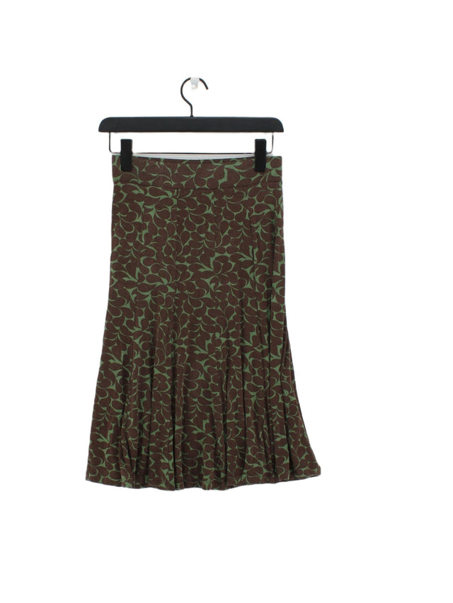 Boden Women's Midi Skirt UK 8 Brown Viscose with Elastane