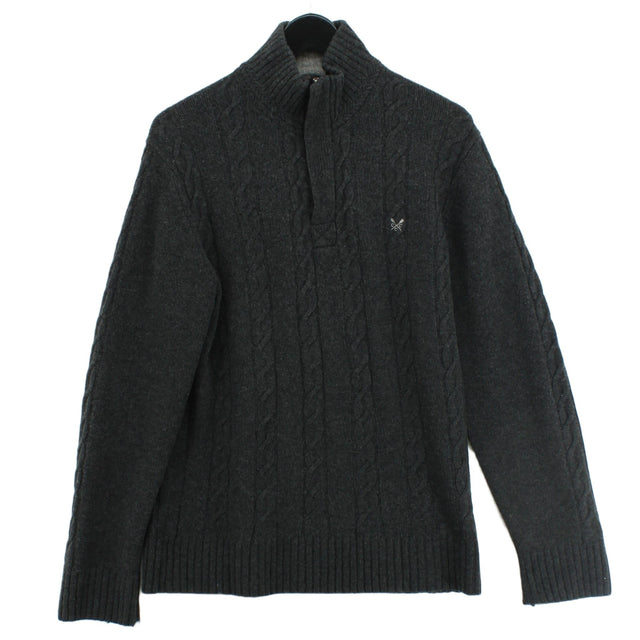 Crew Clothing Men's Jumper M Grey Wool with Cashmere
