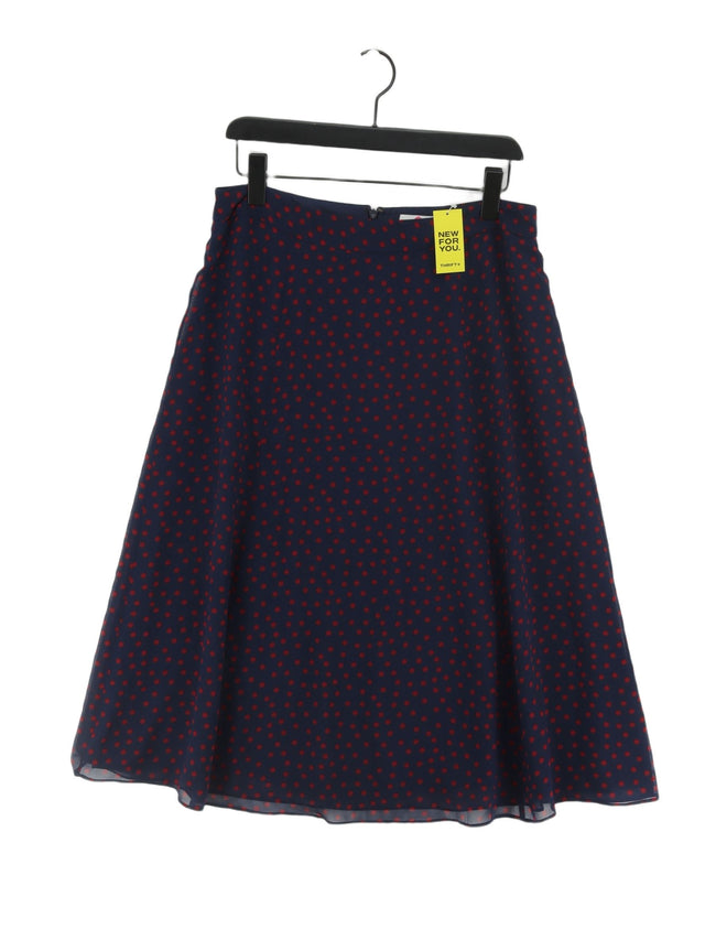 Boden Women's Midi Skirt UK 14 Blue 100% Polyester