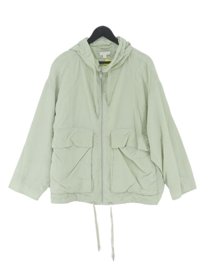COS Women's Coat UK 12 Green Polyamide with Cotton
