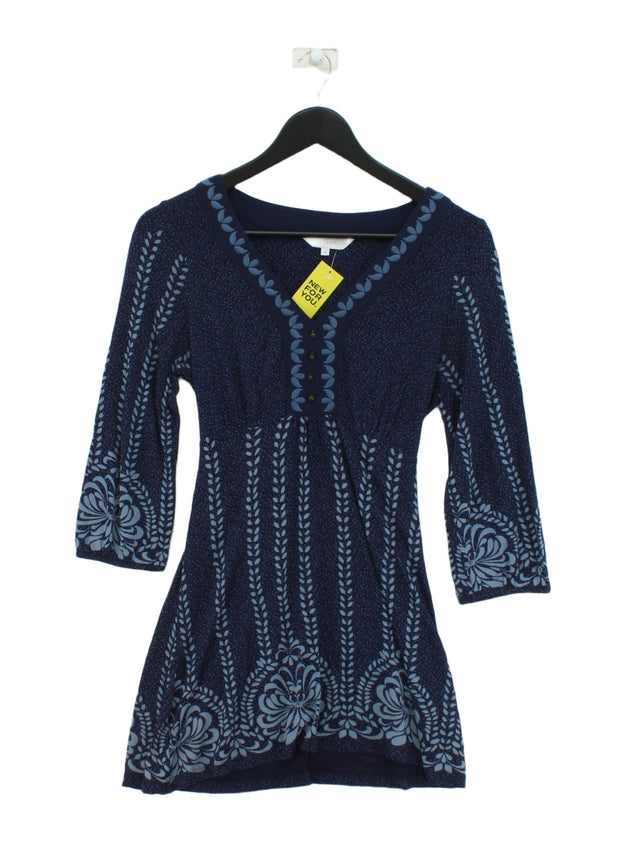 Rocha.John Rocha Women's Midi Dress UK 8 Blue 100% Viscose