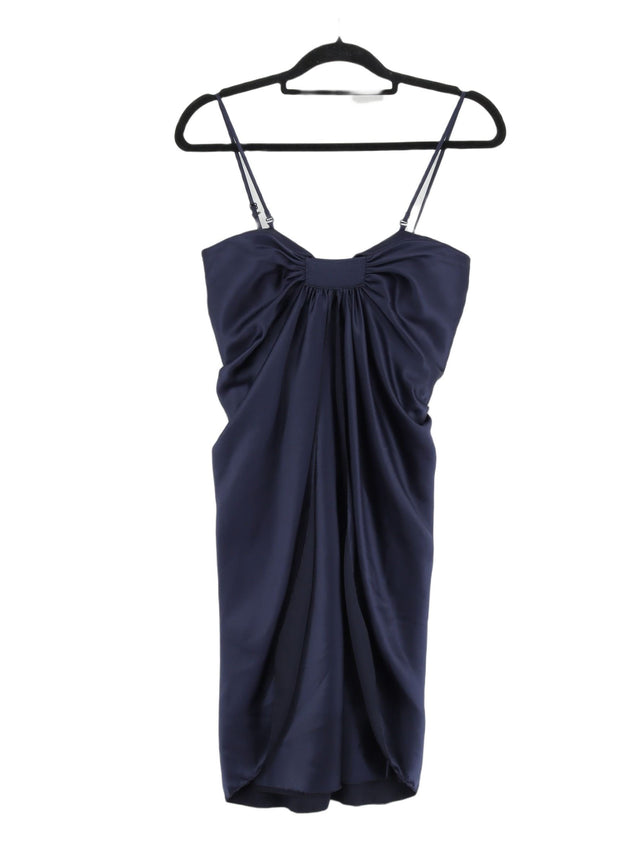 Elements/amanda Wakeley Women's Midi Dress UK 8 Blue 100% Polyester