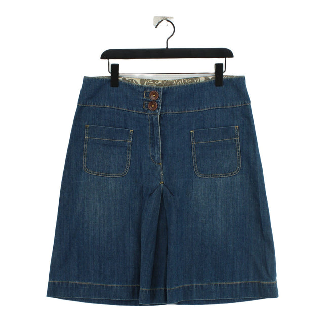 Boden Women's Midi Skirt UK 16 Blue 100% Cotton