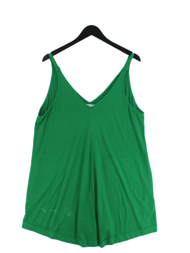 FP Beach Women's Midi Dress M Green Polyester with Viscose
