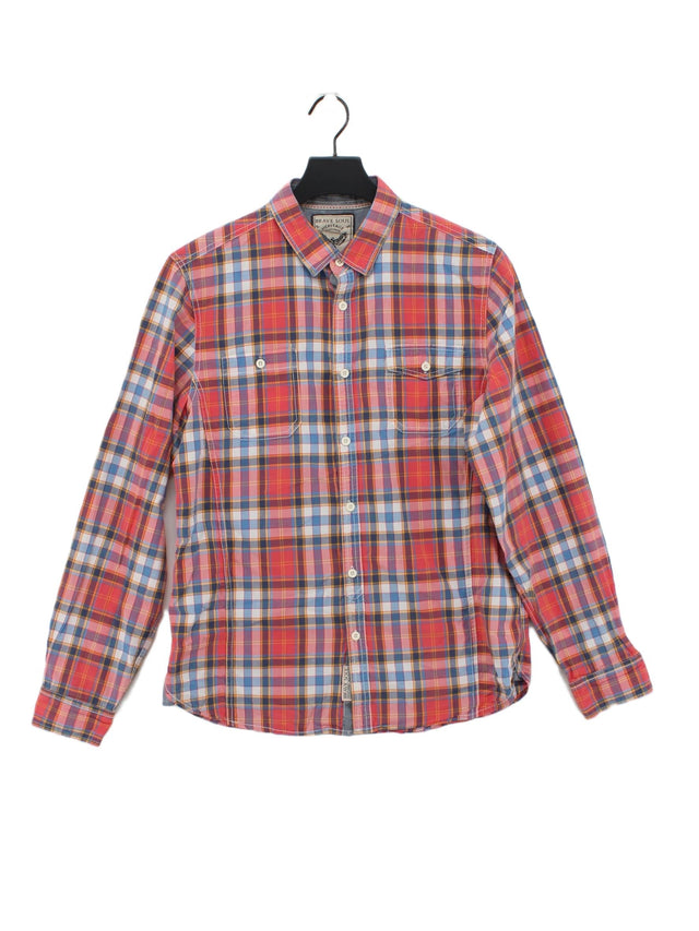 Brave Soul Men's Shirt M Red 100% Cotton