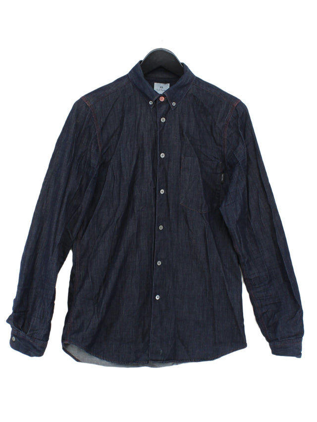 Paul Smith Men's Shirt S Blue 100% Cotton