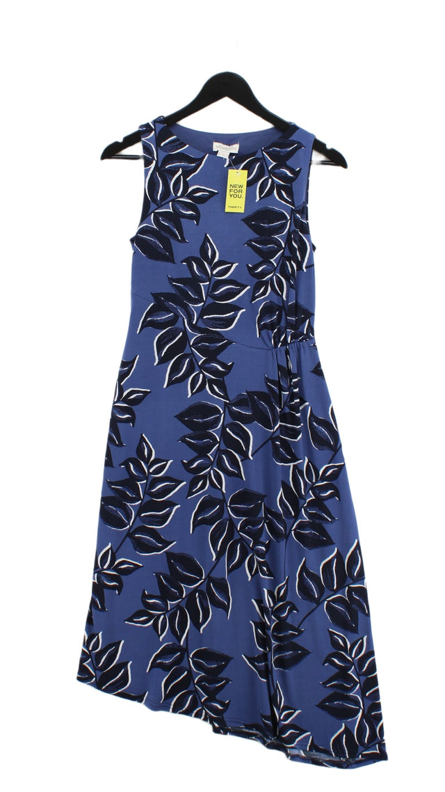 Monsoon Women's Midi Dress UK 10 Blue Polyester with Elastane