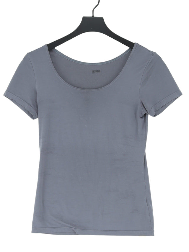 HEATTECH Women's T-Shirt S Grey Polyester with Acrylic, Elastane, Viscose