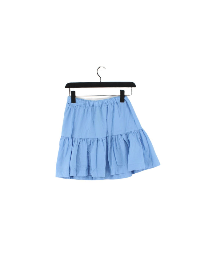 Abercrombie & Fitch Women's Mini Skirt XS Blue Cotton with Polyester