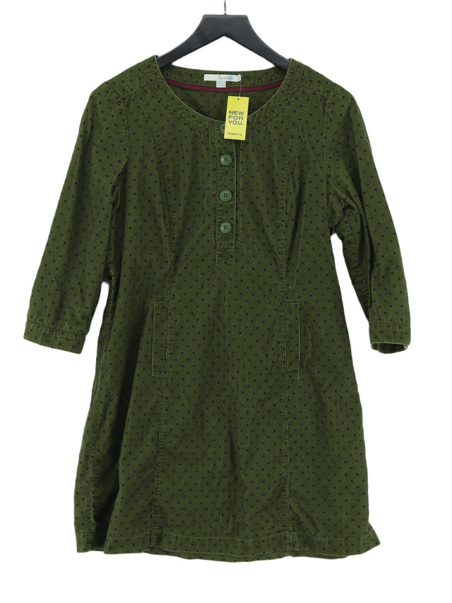 Boden Women's Midi Dress UK 12 Green 100% Cotton