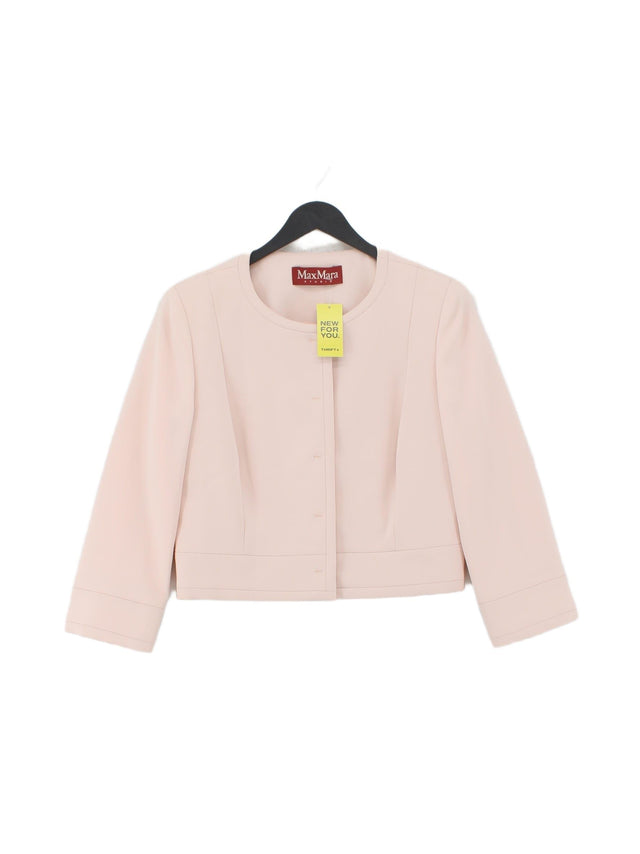Max Mara Women's Cardigan UK 12 Pink Other with Polyester