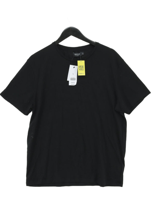 Burton Men's T-Shirt L Black Cotton with Polyester