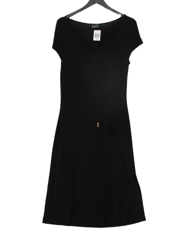 Ted Baker Women's Midi Dress UK 12 Black Viscose with Rayon