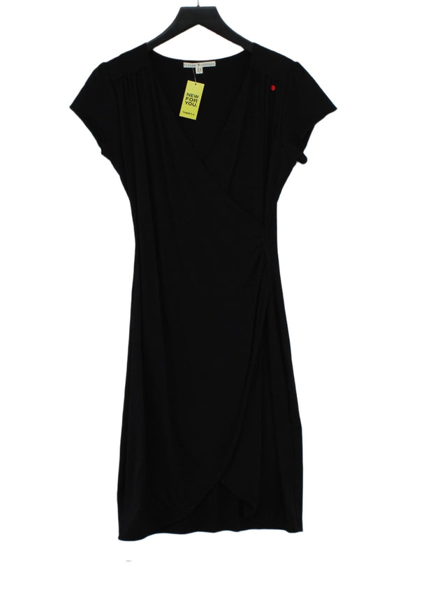 Uttam Boutique Women's Midi Dress UK 10 Black Viscose with Elastane