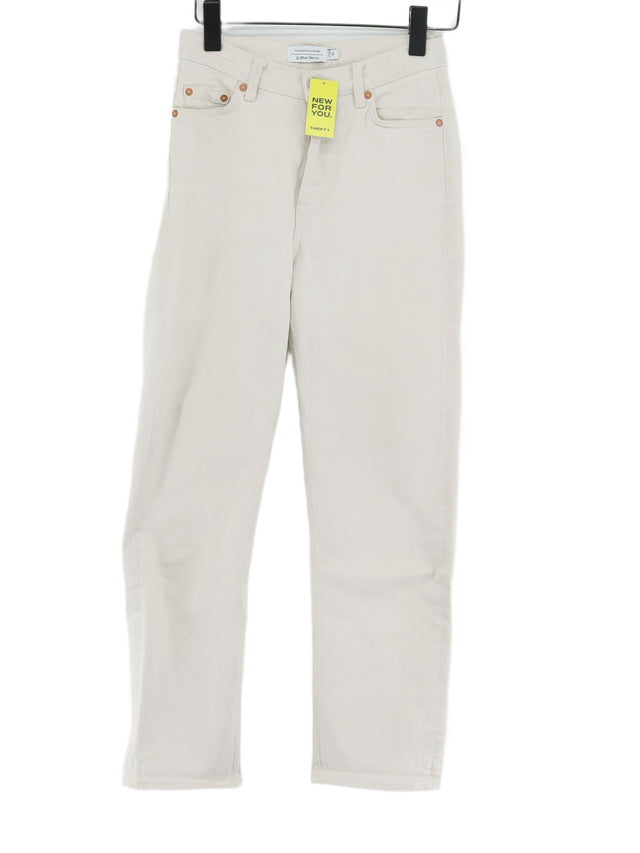 & Other Stories Women's Jeans W 26 in Cream Cotton with Elastane