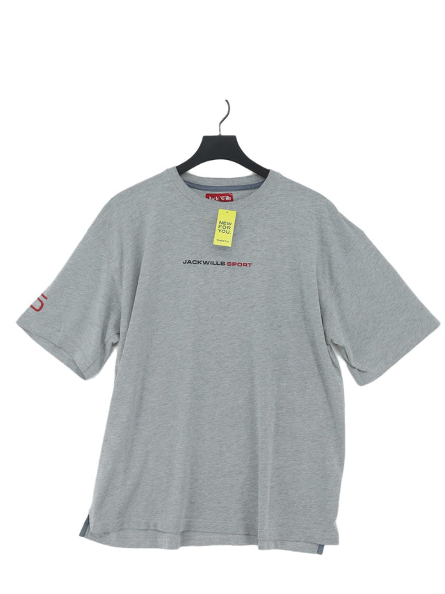 Jack Wills Men's T-Shirt L Grey 100% Other