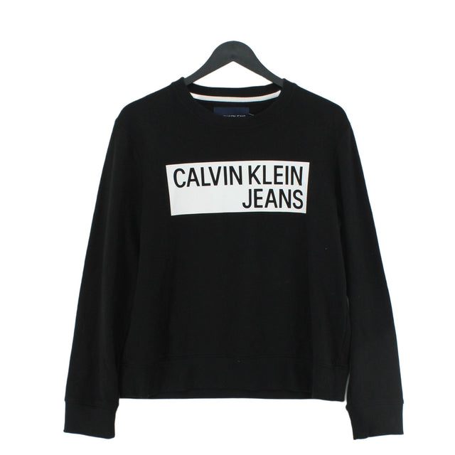 Calvin Klein Men's Jumper M Black Cotton with Polyester