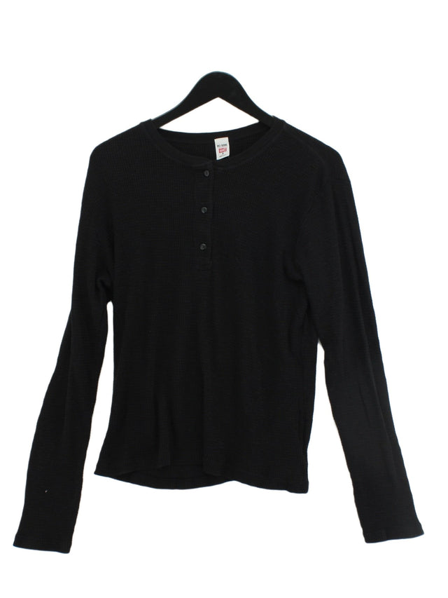 Hanes Women's T-Shirt M Black 100% Cotton