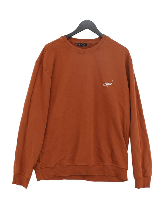 New Look Men's Jumper XL Brown Cotton with Elastane, Polyester