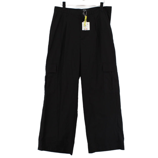 Pull&Bear Women's Trousers XL Black Polyester with Viscose