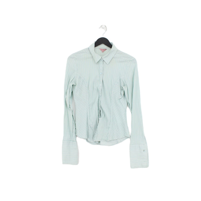Ted Baker Women's Shirt UK 12 Green Cotton with Elastane, Polyamide