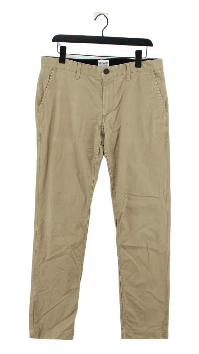 Timberland Men's Trousers W 34 in; L 32 in Tan Cotton with Elastane, Polyester
