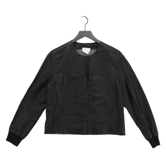 DKNY Women's Jacket S Black Viscose with Lyocell Modal, Nylon