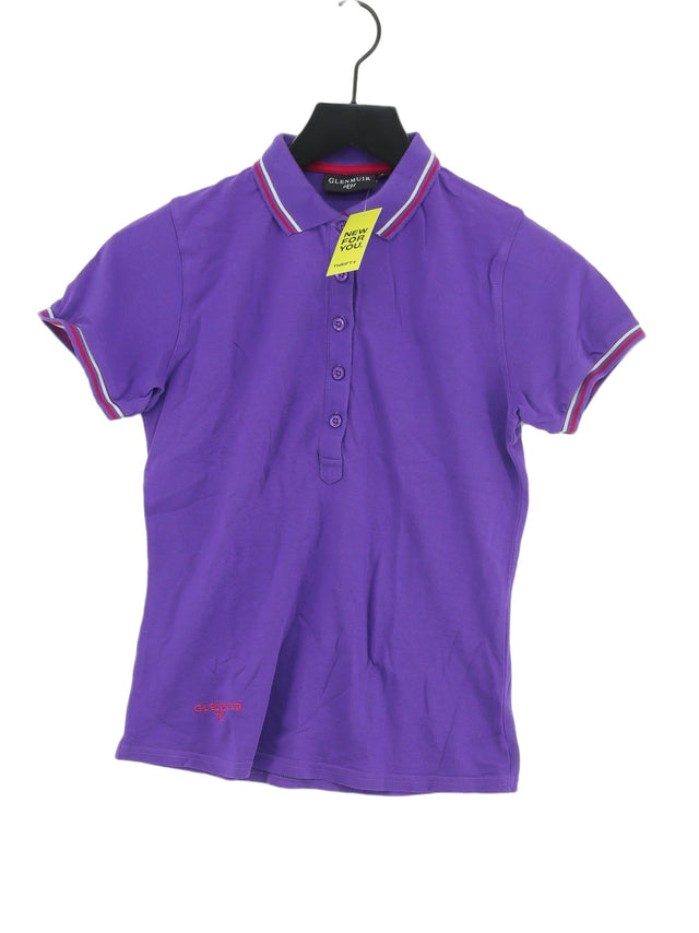 Glenmuir Women's Polo S Purple Cotton with Elastane
