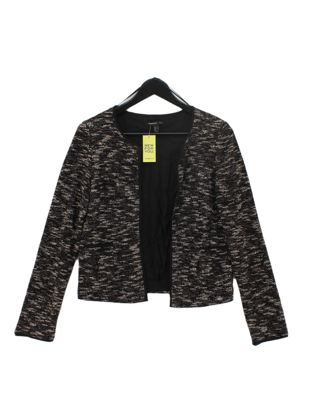 Mango Women's Cardigan S Black Acrylic with Cotton, Polyamide