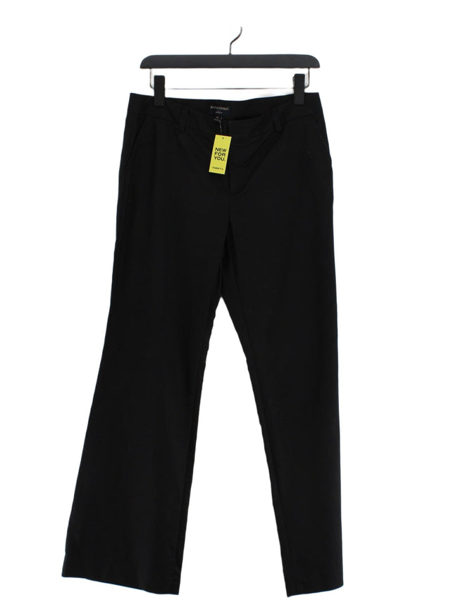 Banana Republic Women's Suit Trousers UK 10 Black Cotton with Elastane, Spandex