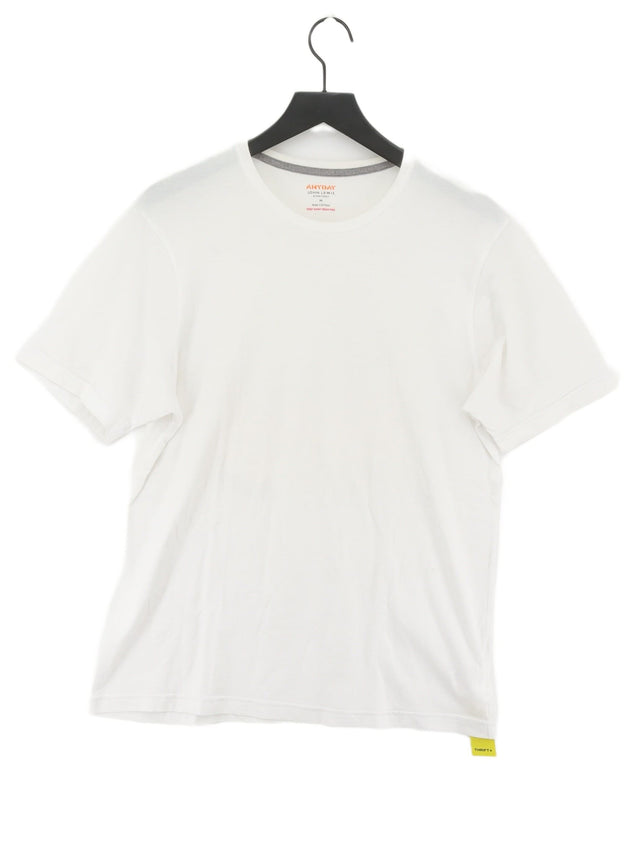 John Lewis Men's T-Shirt M White 100% Cotton