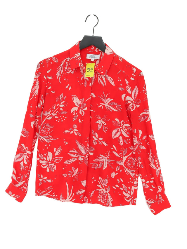 & Other Stories Women's Blouse UK 6 Red 100% Silk