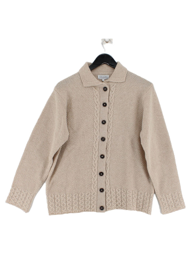 Country Collection Women's Cardigan M Cream 100% Wool