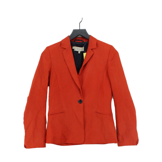 Hobbs Women's Blazer UK 6 Orange 100% Silk