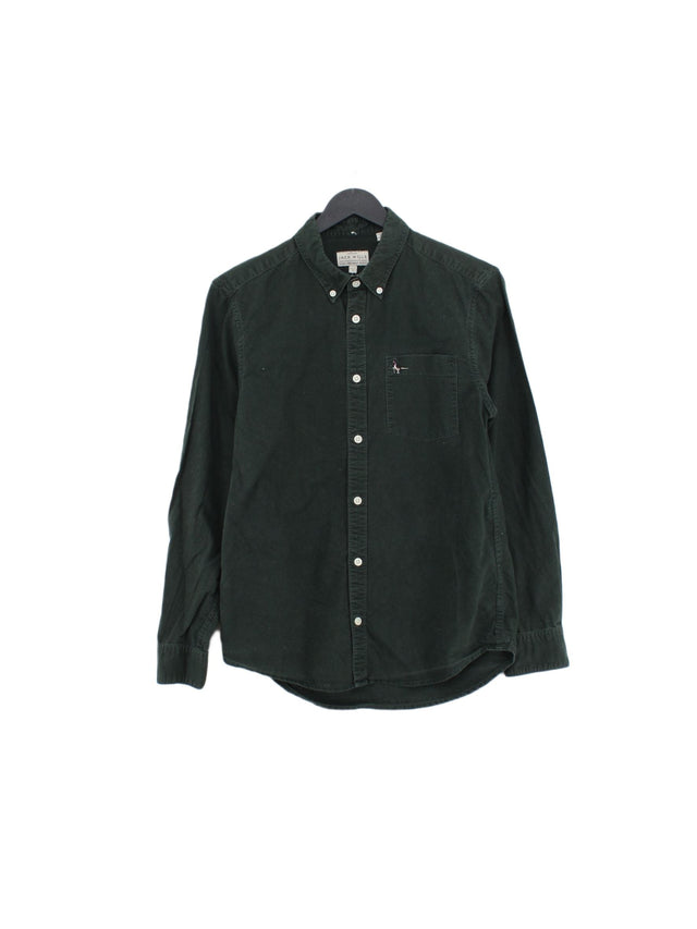 Jack Wills Men's Shirt S Green 100% Cotton