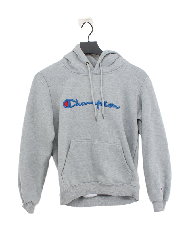 Champion Women's Hoodie S Grey 100% Cotton