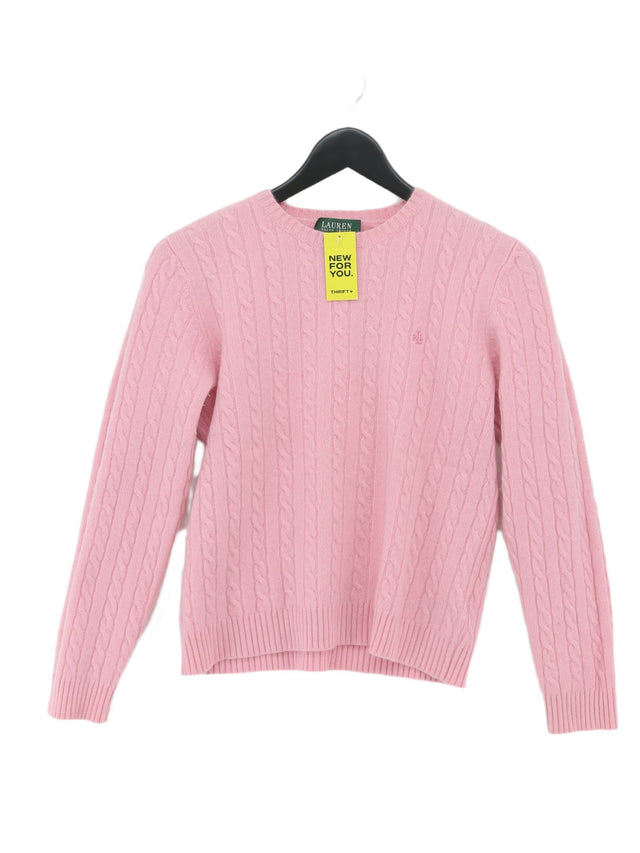 Ralph Lauren Women's Jumper XL Pink 100% Cashmere