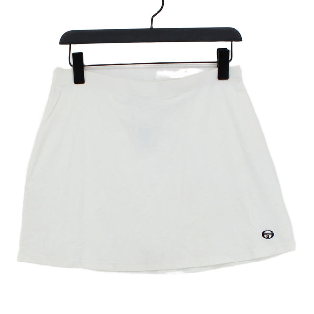 Sergio Tacchini Women's Midi Skirt XL White 100% Polyamide