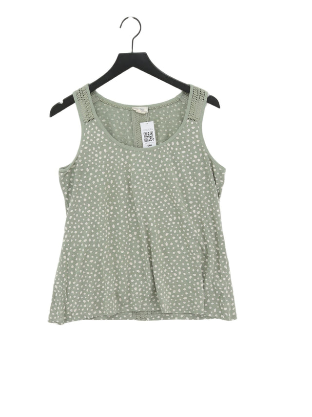 FatFace Women's T-Shirt UK 14 Green Cotton with Lyocell Modal, Viscose