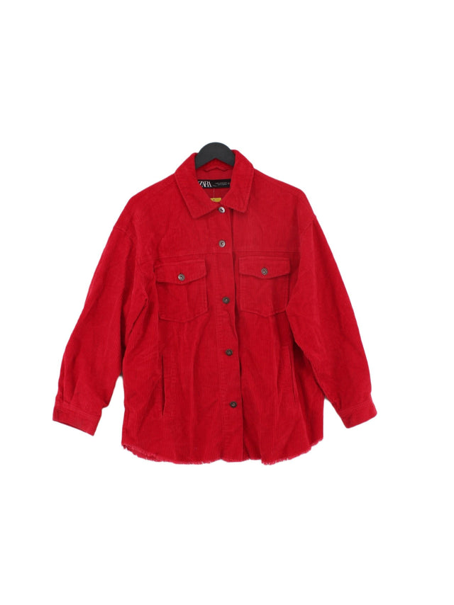 Zara Women's Jacket XS Red 100% Cotton