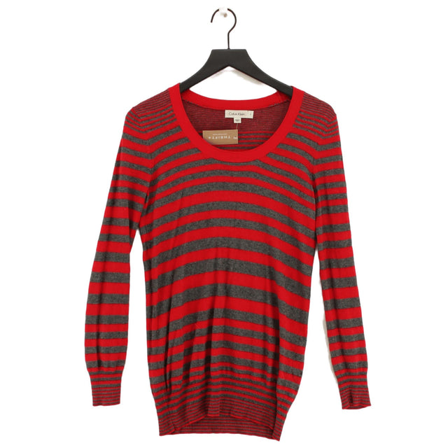 Calvin Klein Women's Jumper S Red Cotton with Viscose, Nylon