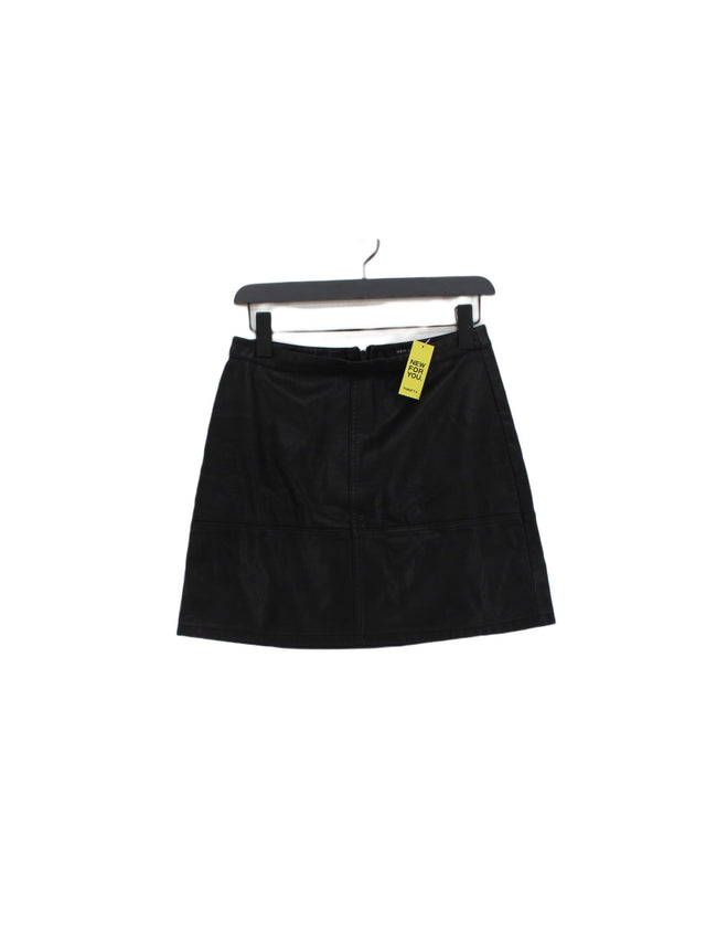 New Look Women's Mini Skirt UK 10 Black Other with Polyester, Viscose