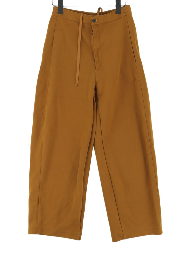 Uniqlo Women's Suit Trousers M Tan Cotton with Polyester
