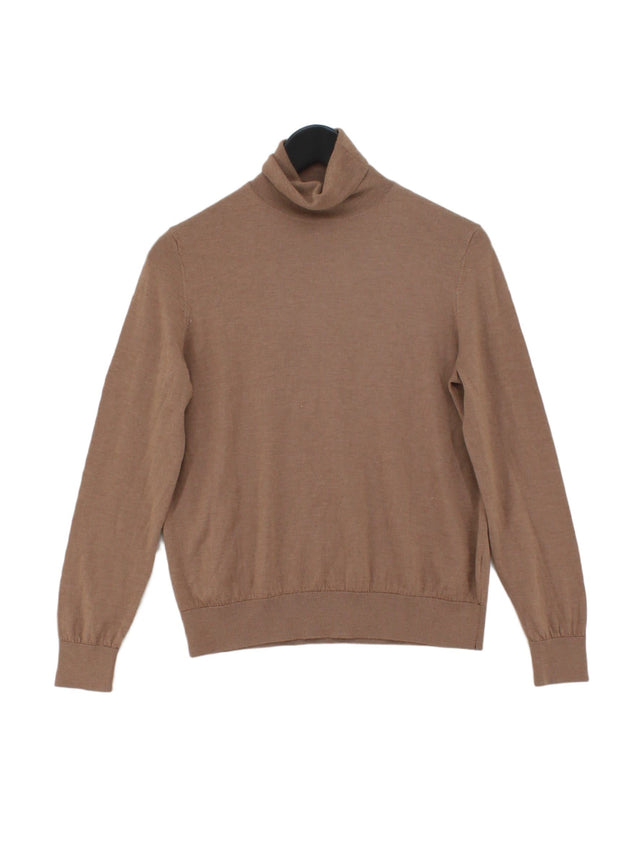 COS Women's Jumper S Brown 100% Wool