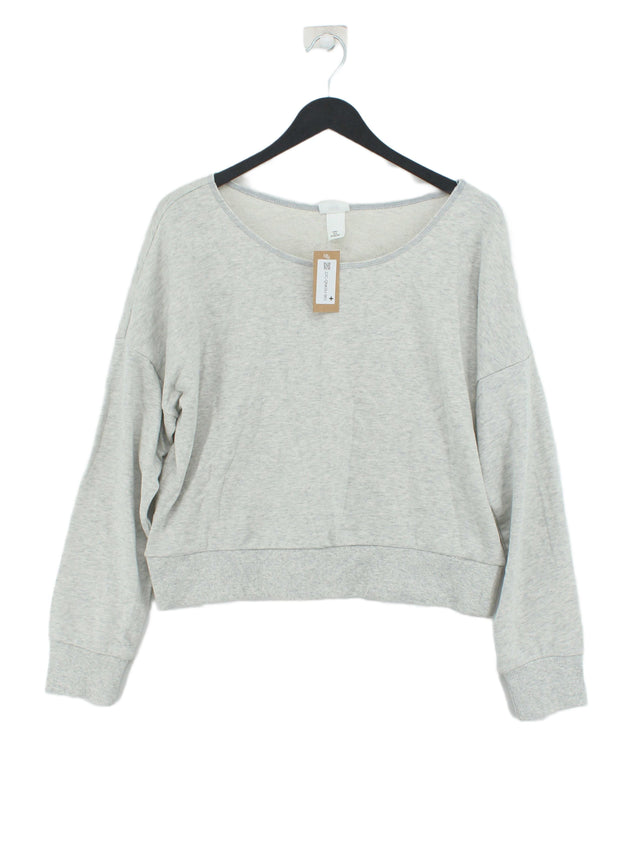 H&M Women's Jumper S Cream Cotton with Polyester