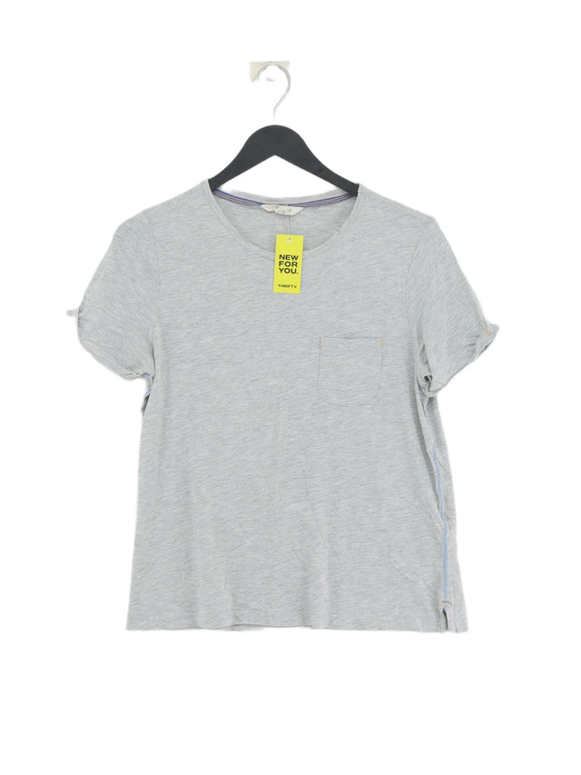 White Stuff Women's T-Shirt UK 8 Grey 100% Cotton