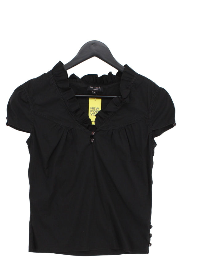 Ted Baker Women's Top UK 10 Black 100% Other