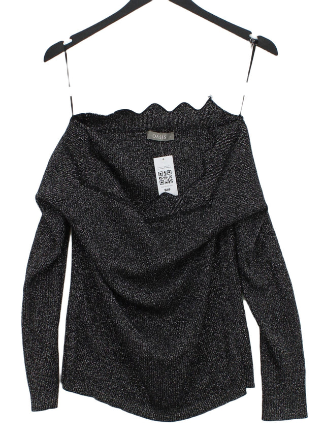 Oasis Women's Jumper L Black Cotton with Other, Polyester